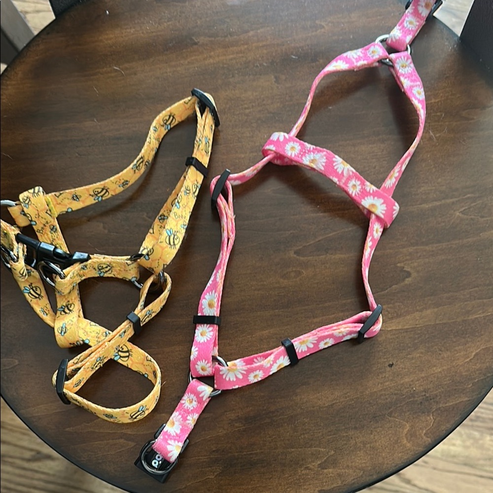 Pink Floral or Bumble Bee Print Harness Each